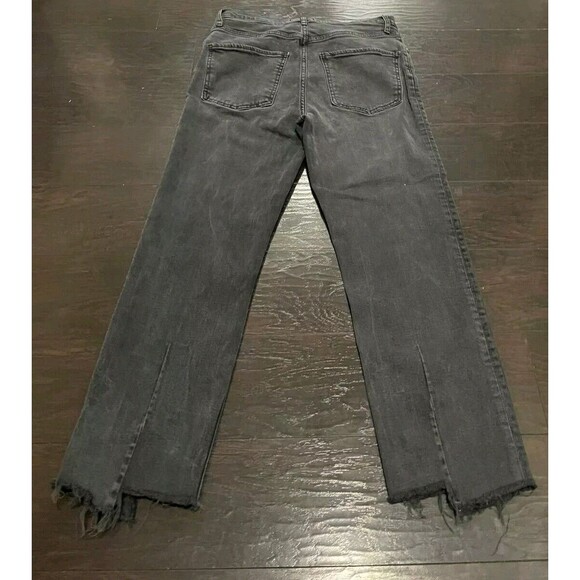 Zara Black Jeans Exposed Zip Patch Work Size USA 4, EUR 36,  MEX 26 - Picture 8 of 8